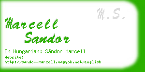 marcell sandor business card